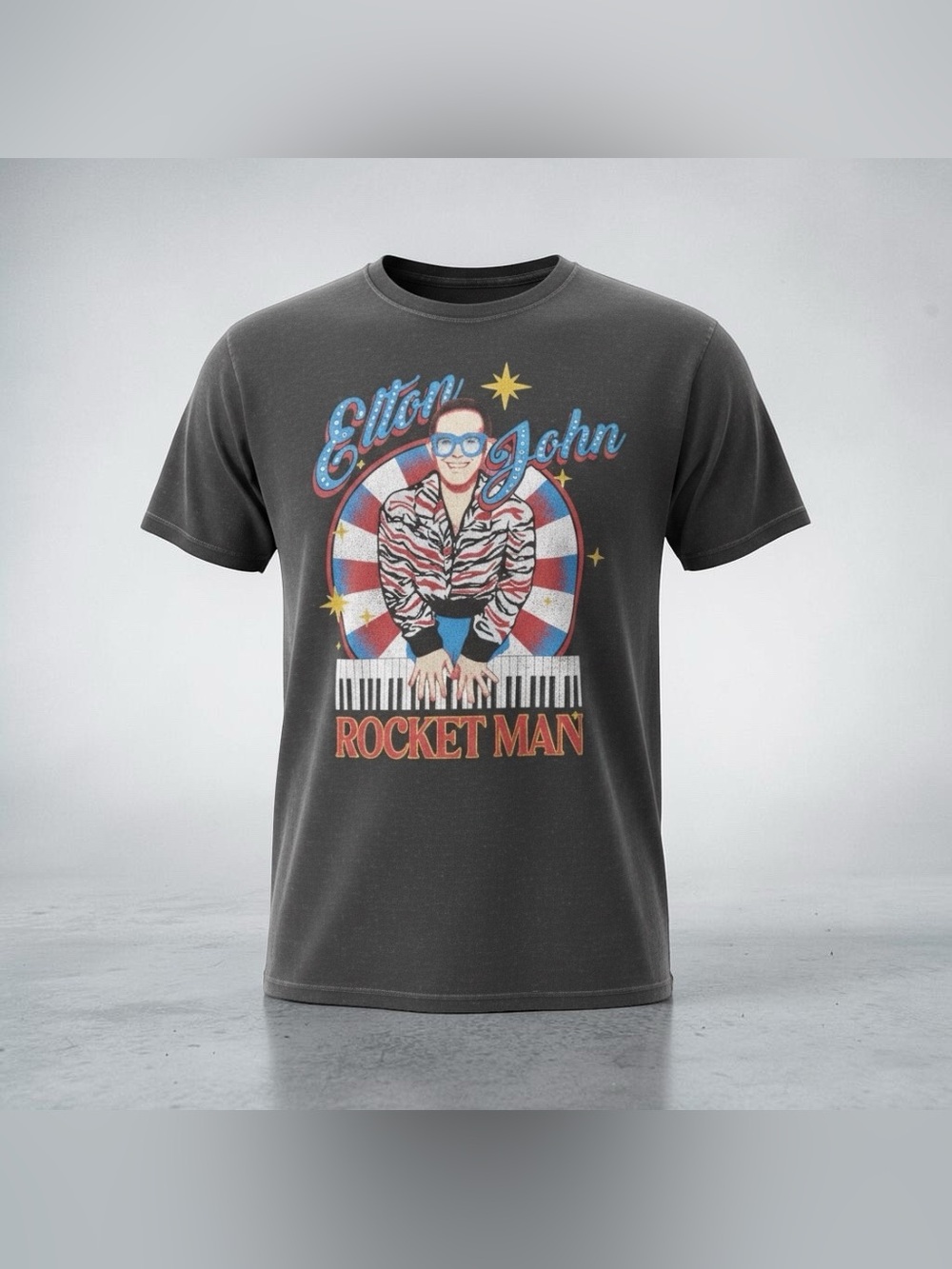 Rocket Man Graphic Tee - Charcoal